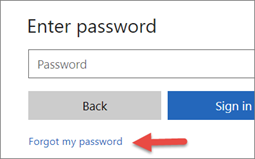 office 365 password reset url custome